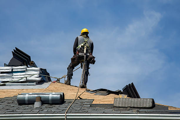 Professional Gutter Installation technician working in Grove City, MN